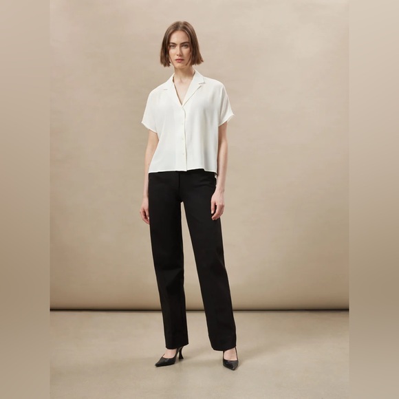 NWT Frank & Oak The Jane Straight Fit High Rise Pant in Black 6 - Picture 12 of 12